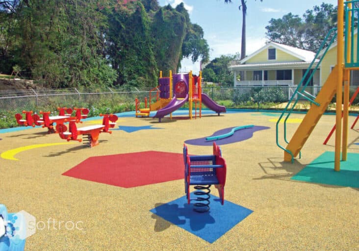 Softroc rubber playground surfacing