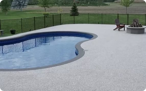 Softroc rubber surfacing on a pool deck
