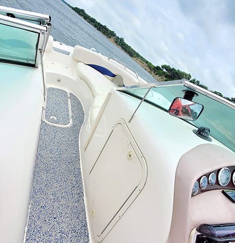 Softroc rubber boat deck flooring installation