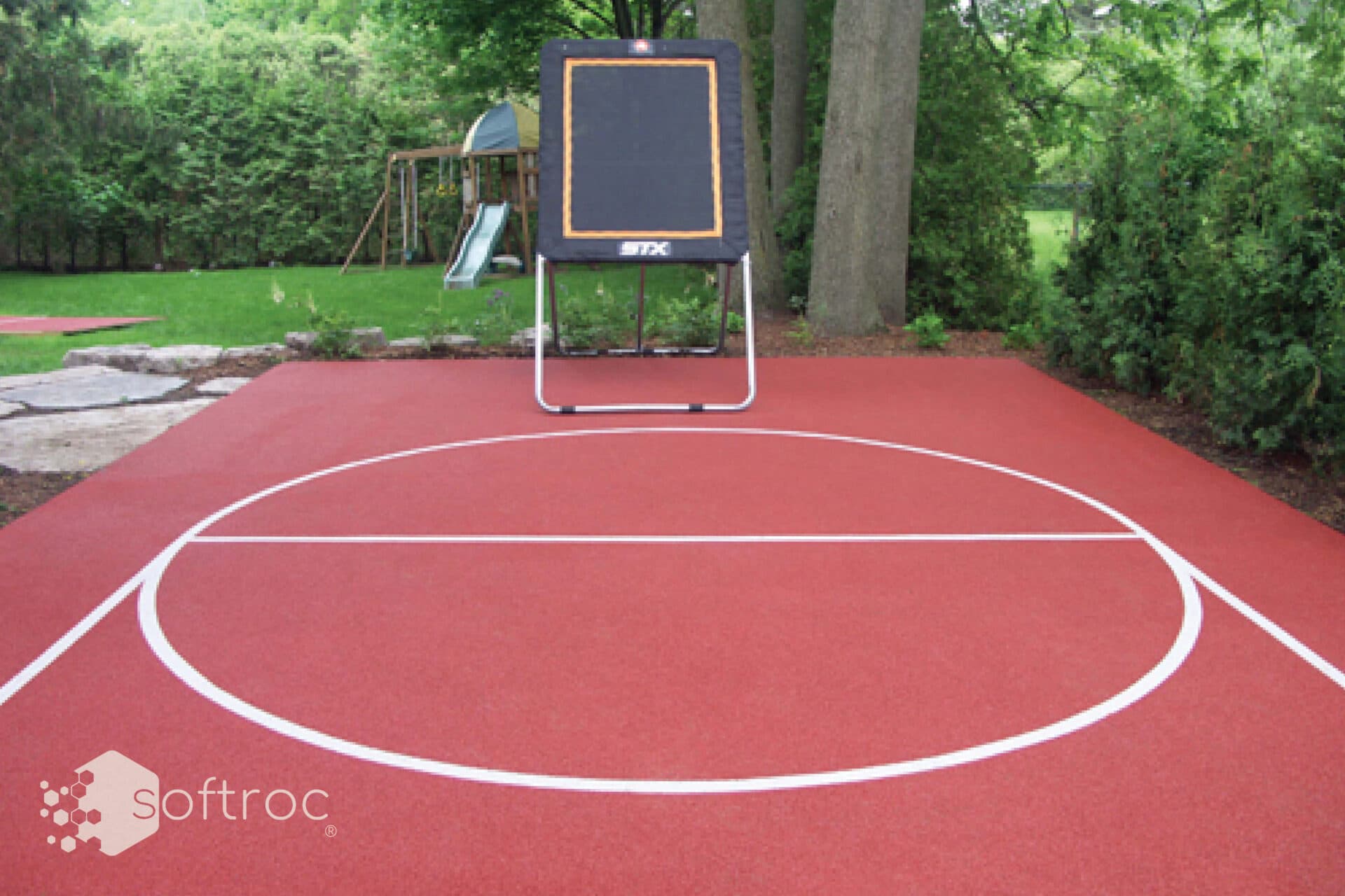 Softroc residential multi-sport court installation