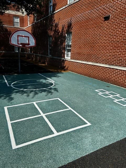 Softroc rubber basketball court surface