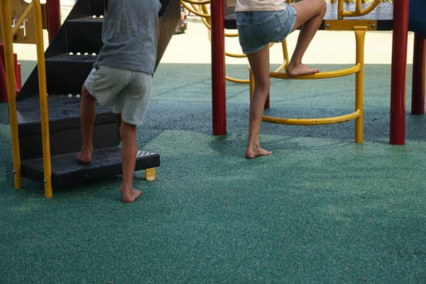 Softroc playground rubber surface close-up