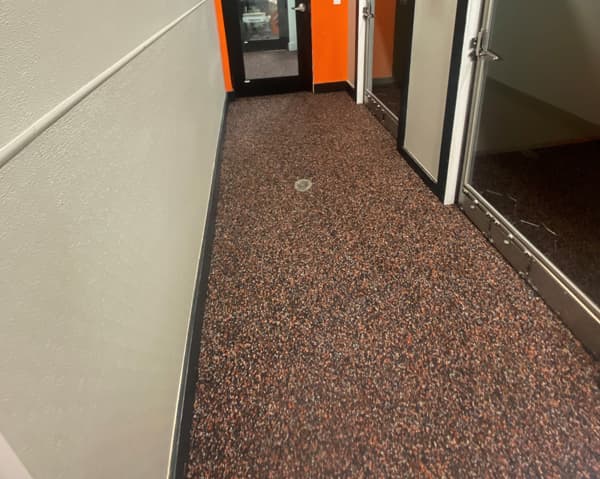 Commercial retail hallway with Softroc flooring