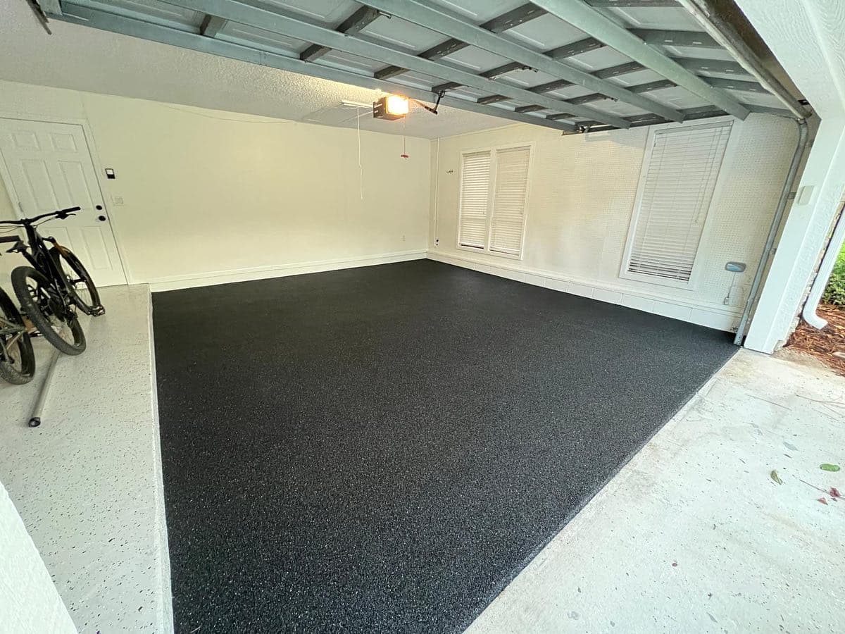 Softroc rubber garage floor installation