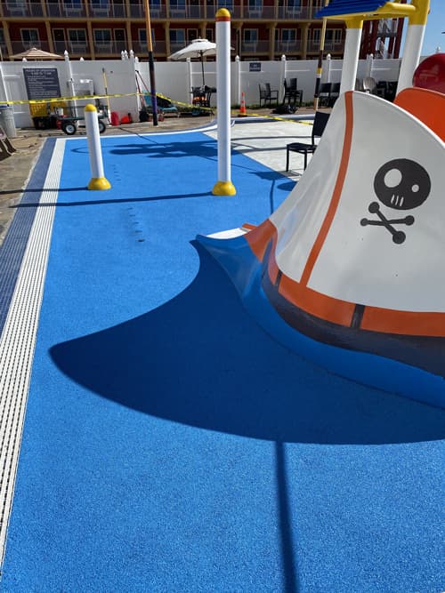Softroc commercial splash pad installation