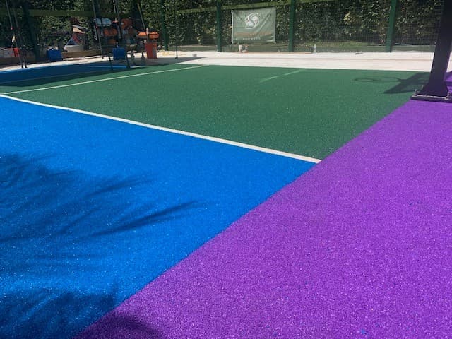 Softroc rubber pickleball court surface