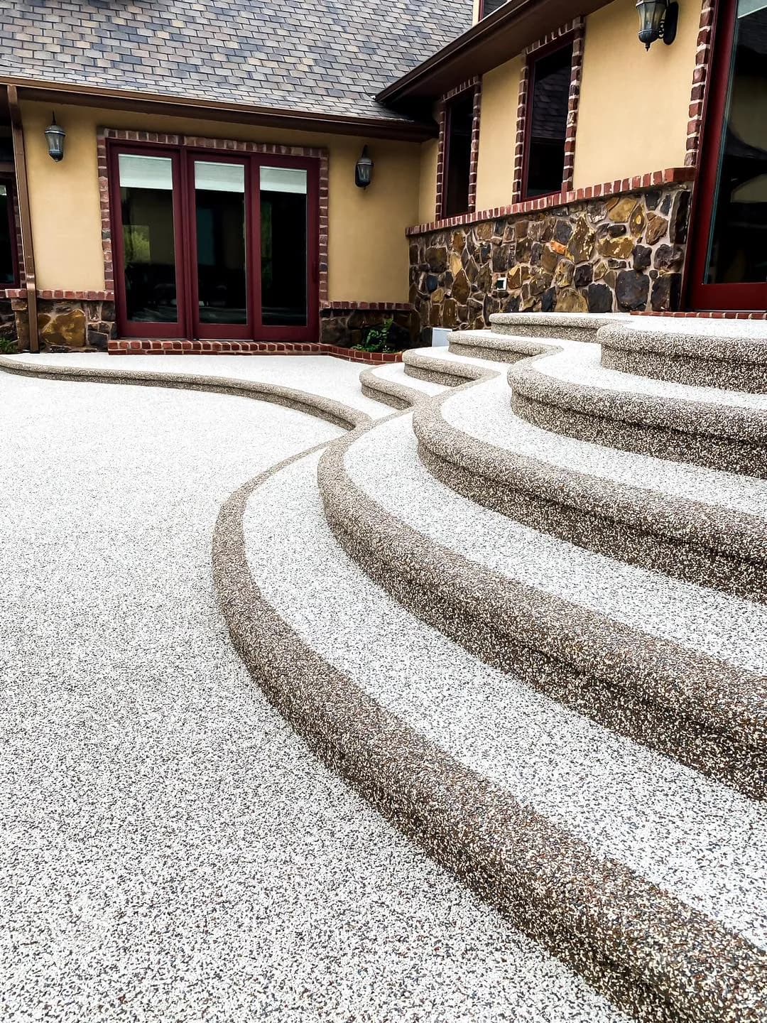 Softroc rubber surfacing on a patio